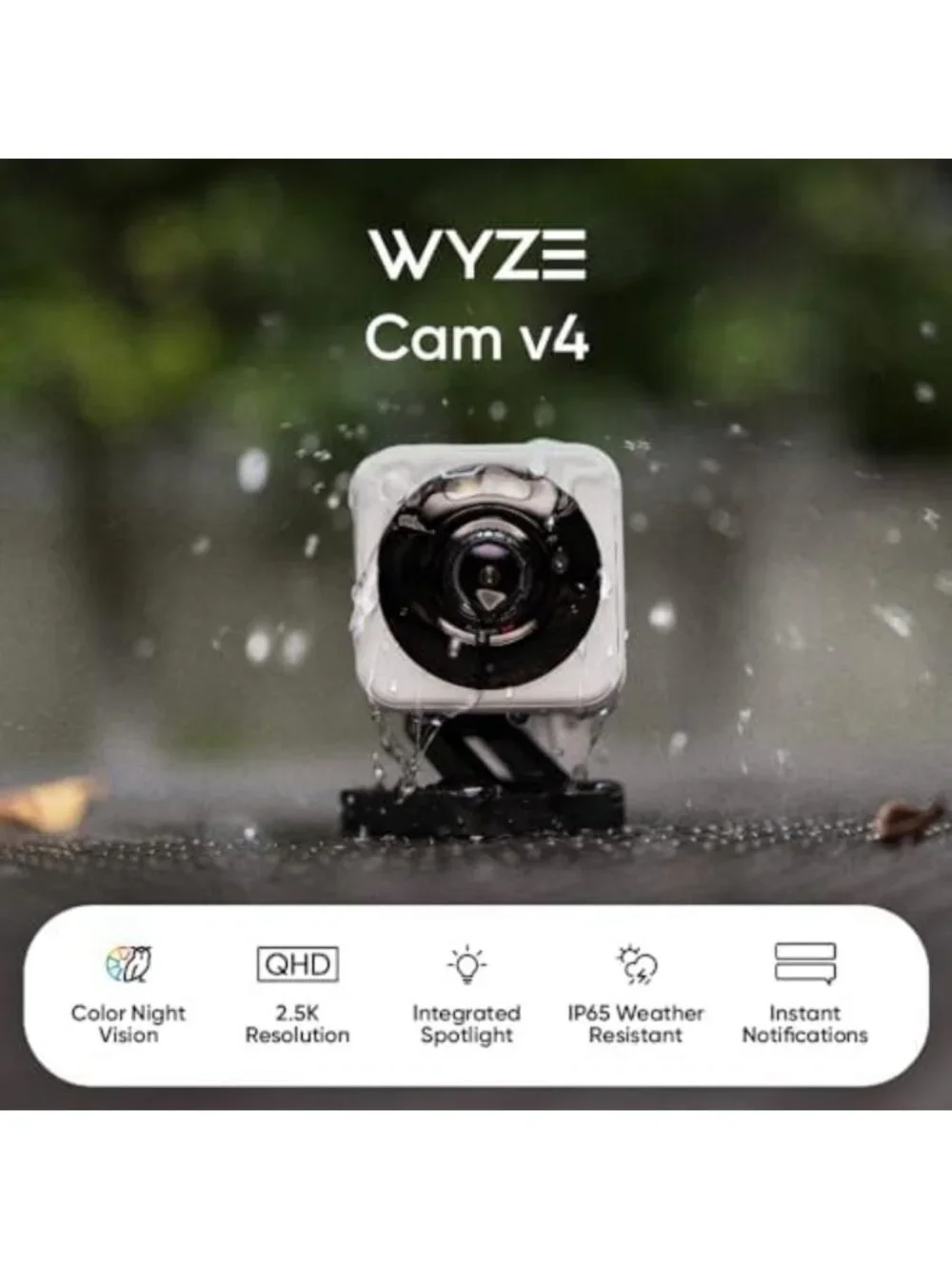 2.5K AI Security Camera - Indoor/Outdoor Home Surveillance, Night Vision, 2 Pack